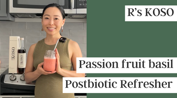 【RECIPE】Postbiotic Passion fruit and Basil Refresher
