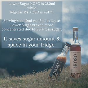 R's KOSO Lower Sugar - Japanese Postbiotic Drink (280ml / 9.5oz)